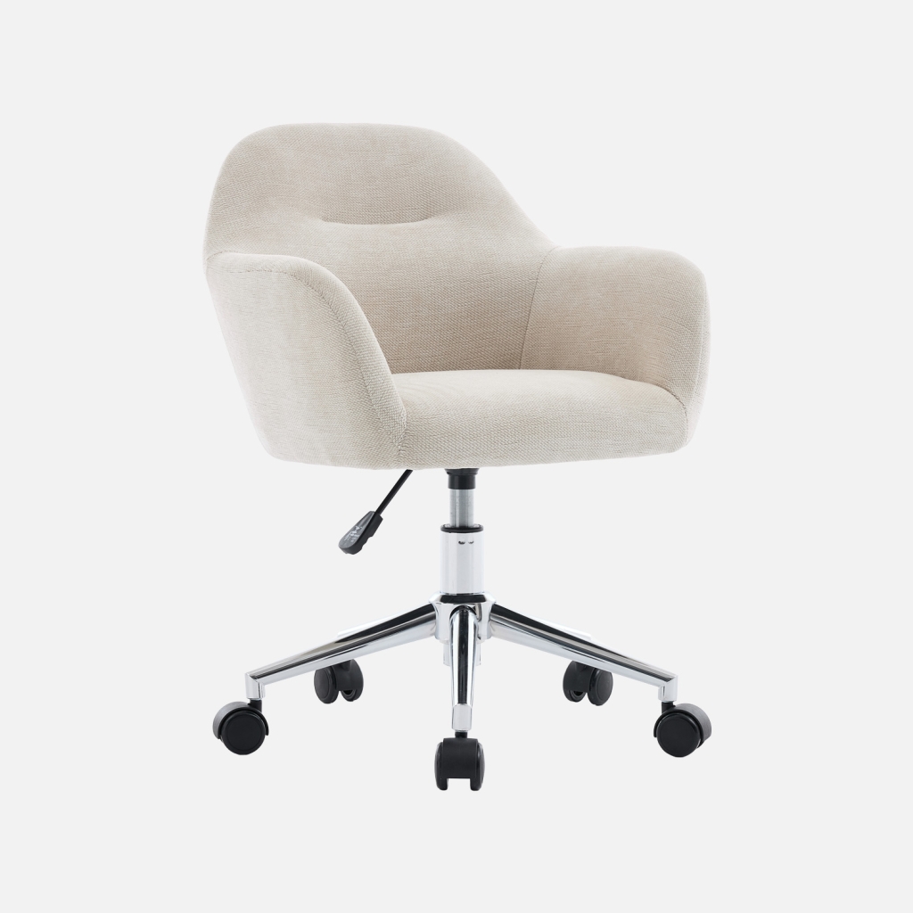 sweeek - Silla de oficina infantil con ruedas ajustable de tela chenilla , Stan Kid , 52x48x74
