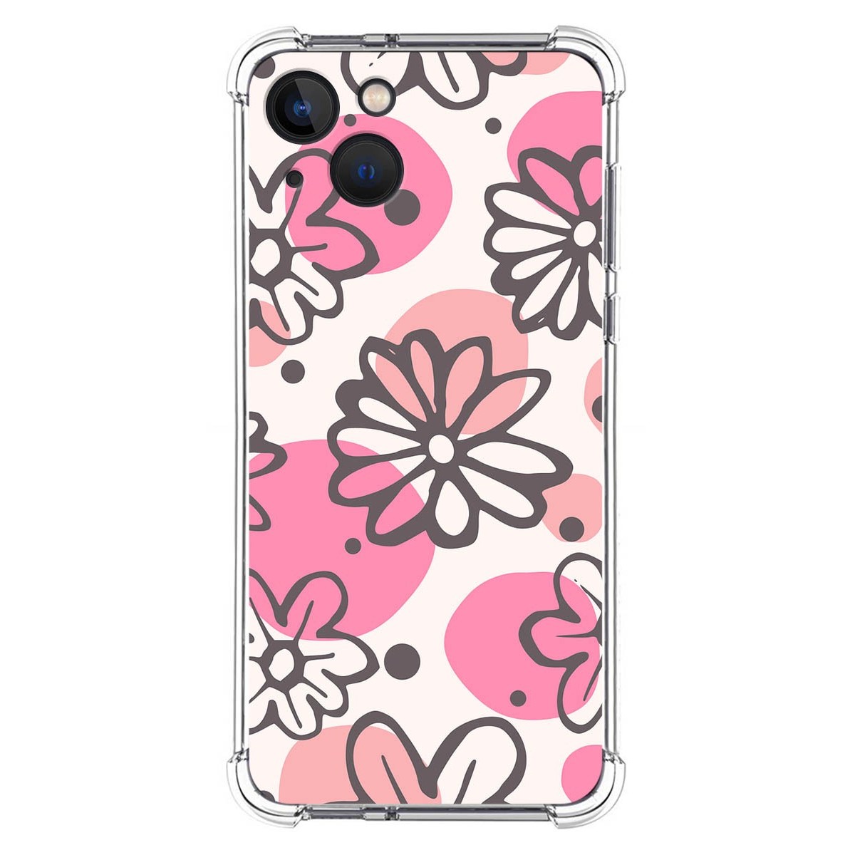 Funda Silicona Antigolpes para Iphone 13 (6.1) diseño Flores 09 Dibujos