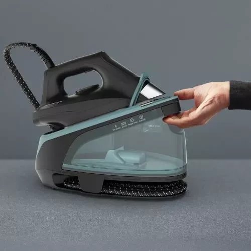 Rowenta - Centro de planchado VR4210 con vapor continuo 120 g/min y golpe de vapor 320 g/min, depósito 1,4 L y sistema antical para planchado eficiente