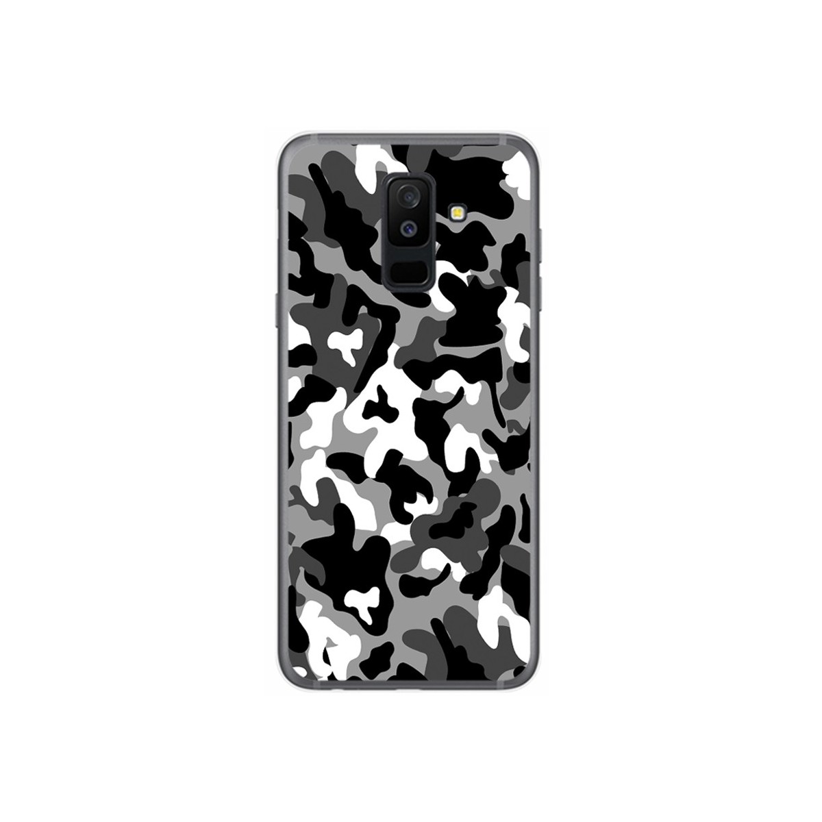 Tumundosmartphone Funda Gel Tpu para Samsung Galaxy A6 Plus (2018) Diseño Snow Camuflaje Dibujos