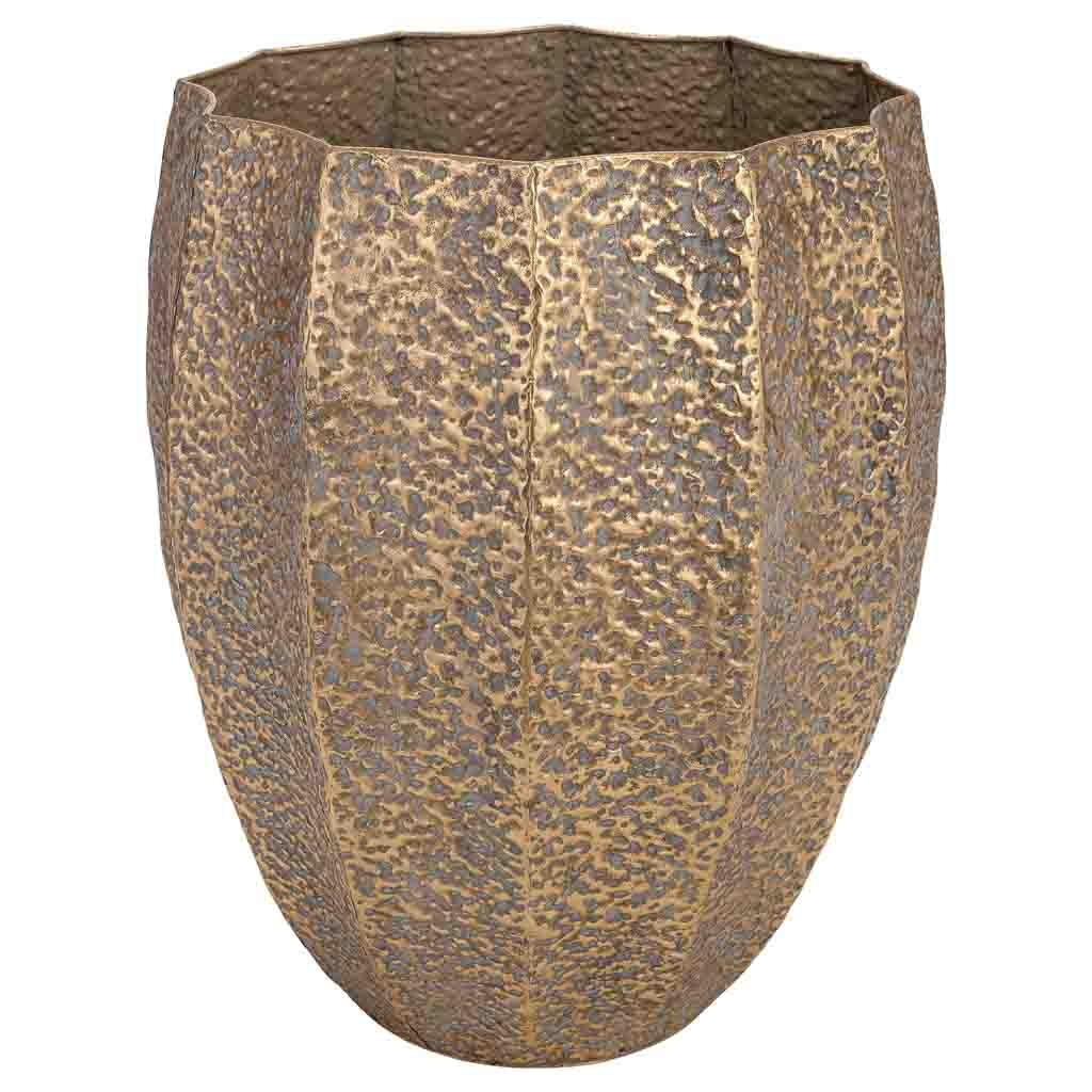 Wonderlust Deco - Macetero de metal dorado 40x39x51 cm Dorado 40x39x51h cm