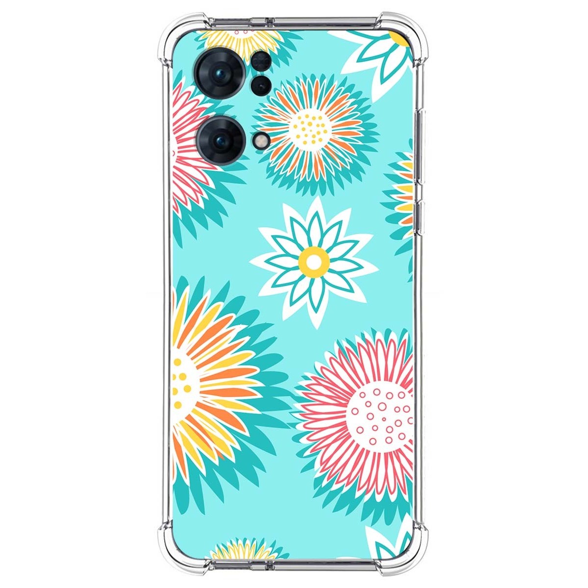 Funda Silicona Antigolpes para Oppo Reno 7 Pro 5G diseño Flores 05 Dibujos