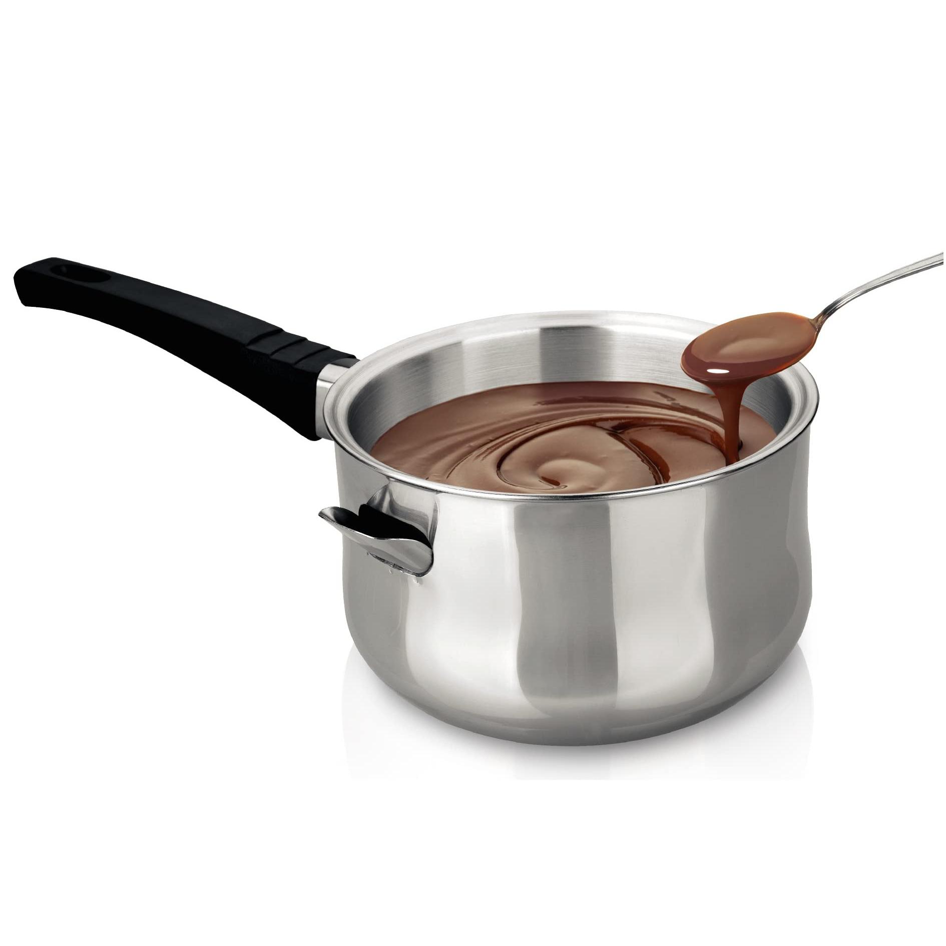Ibili CAZO INOX BAÑO Maria 16X9 CMS, Stainless Steel, Negro, 16 cm