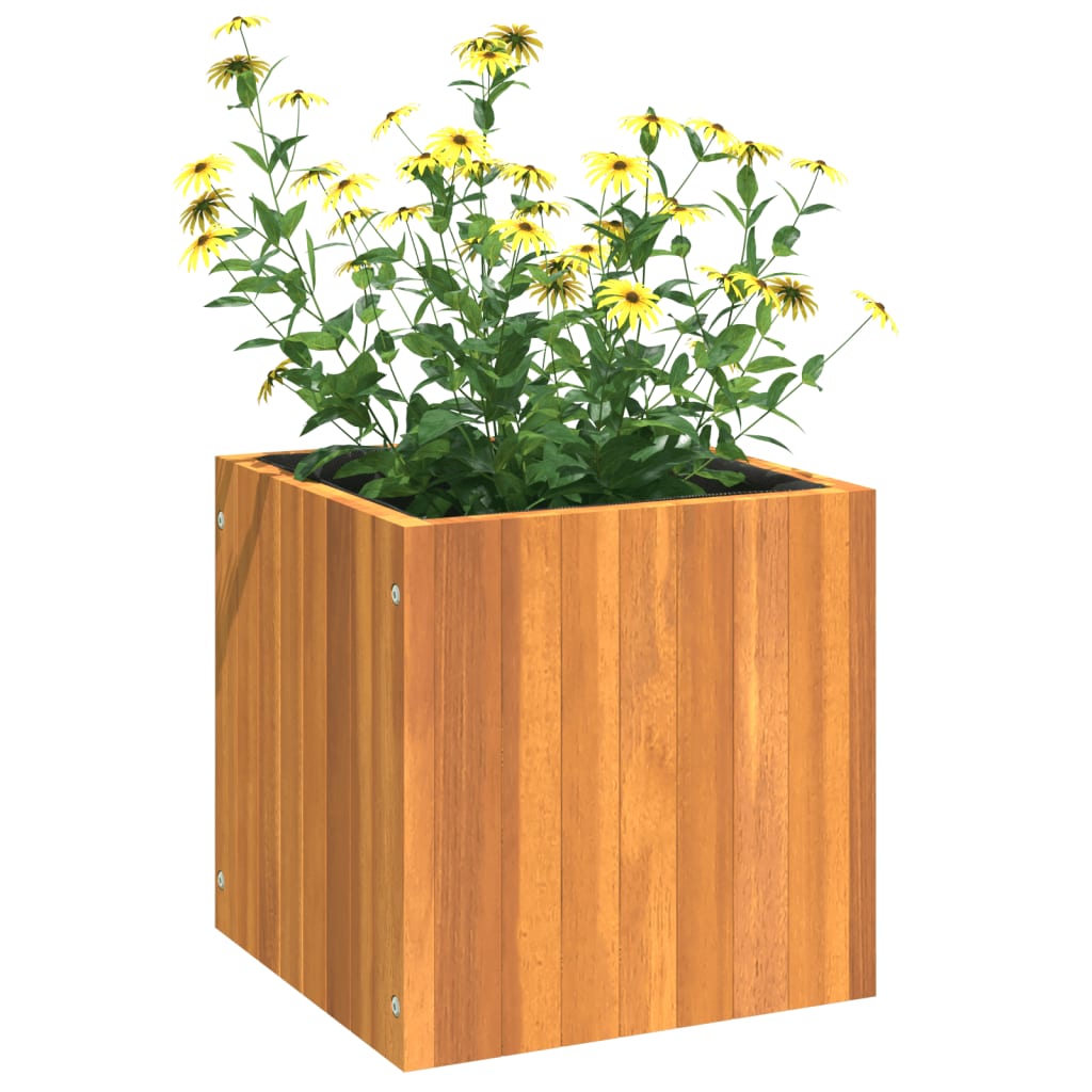 vidaXL Jardinera de madera maciza de acacia Dimensiones 25 x 25 x 25 cm,  35 x 35 x 35 cm,  45 x 45 x 45 cm y mas