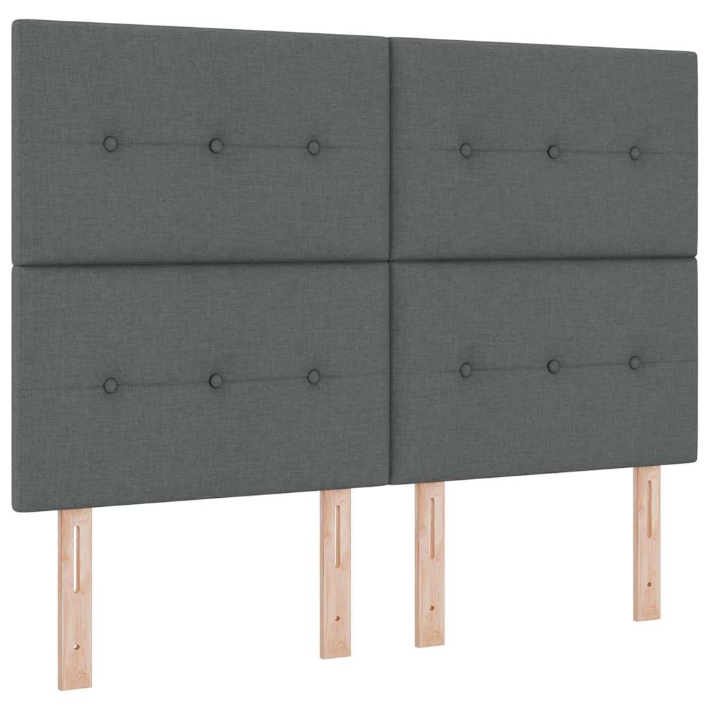 vidaXL Cabecero Ajustable en Altura Gris oscuro 160 cm tela