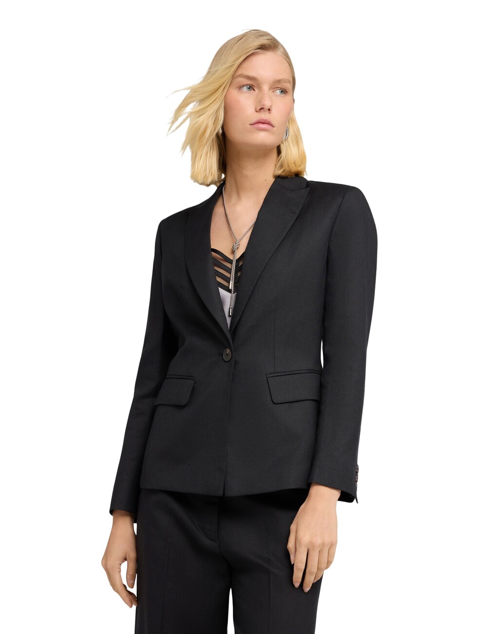 Motivi - Blazer de mezcla de lino y lyocell