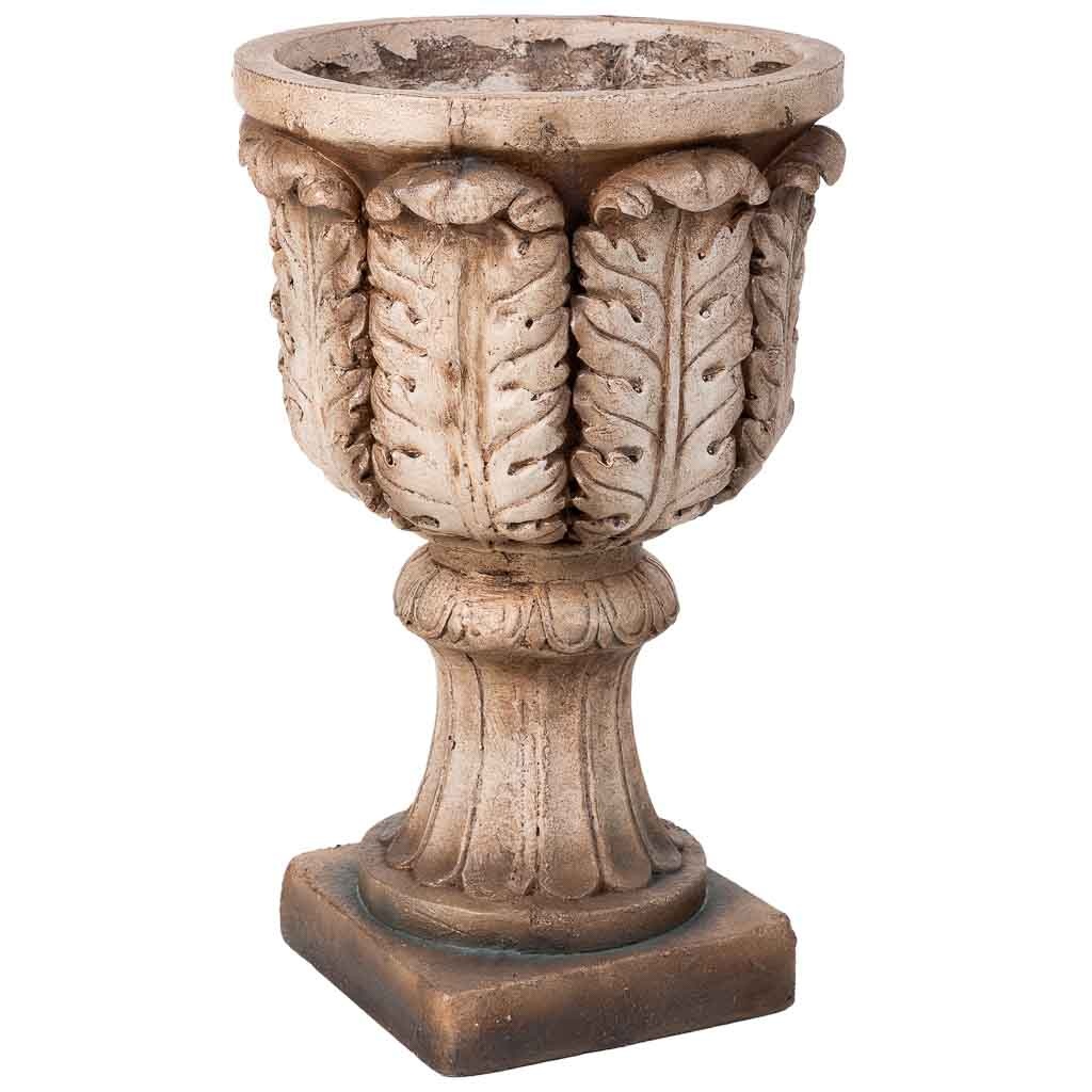 Wonderlust Deco - Macetero decorativo color piedra, 30x30x48,5h cm Beige 30x30x48.5h cm