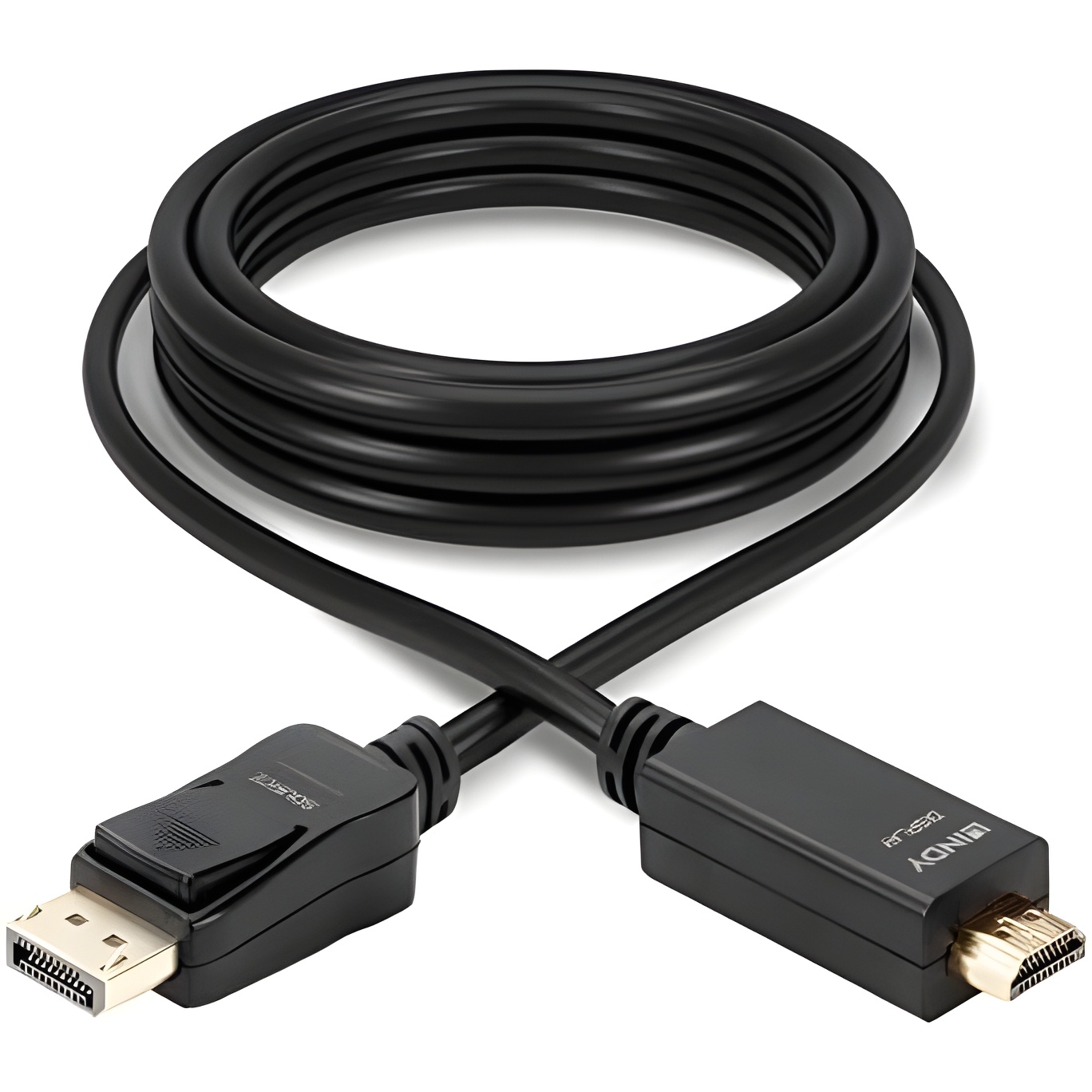 Cable Lindy Displayport a HDMI 2M - Alta Velocidad de Transferencia