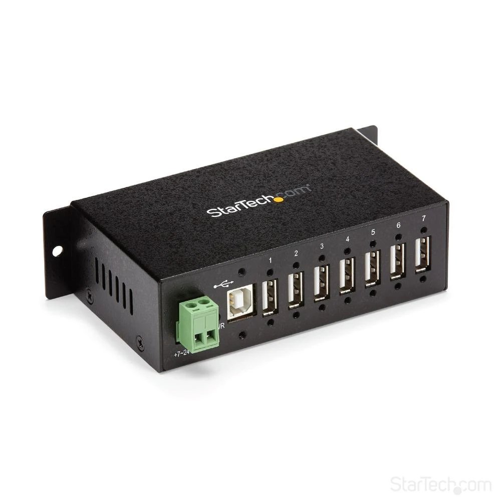 HUB Switch puertos 7 puertos USB 2.0 StarTech ST7200USBM  | 1 puerto USB upstream; 7 puertos USB 2.0 downstream con protección en puertos ascendentes y descendentes, Negro
