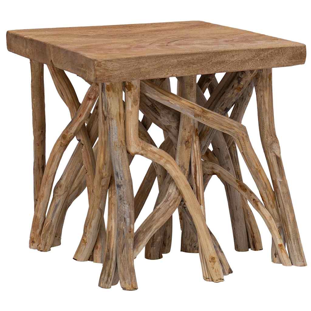 vidaXL Mesa de centro de troncos madera reciclada mixta 40x40x40 cm