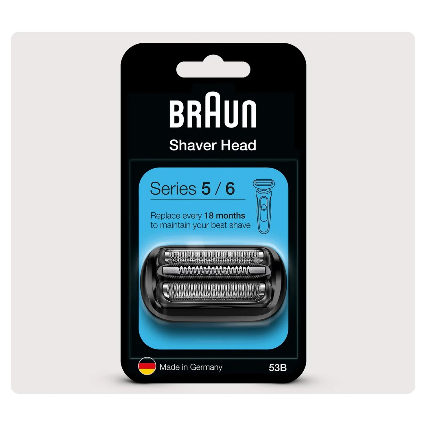 Braun - Afeitadora eléctrica hombre Series 5 53B con cuchillas giratorias inox, afeitado apurado y confortable para rostro sensible