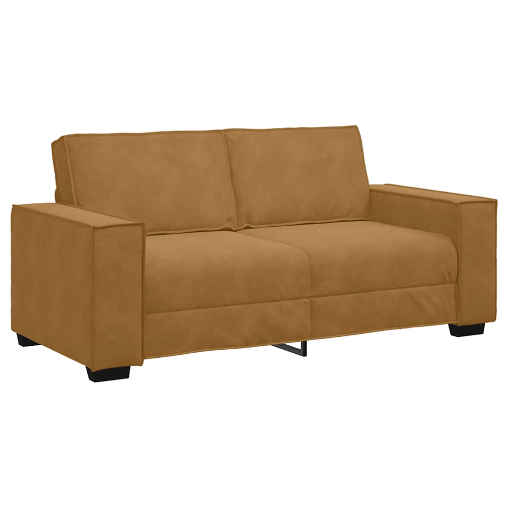 vidaXL Sofá de 2 plazas terciopelo marrón 180x78x84 cm