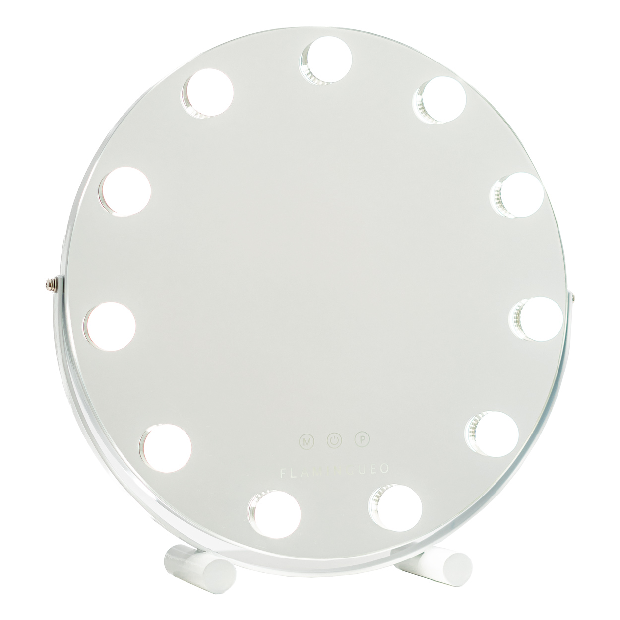 Flamingueo Espejo Maquillaje con Luz - Espejo Redondo 11 Bombillas Tocador de Maquillaje con Luz 3 Modos Posición Regulable Espejo Led Maquillaje