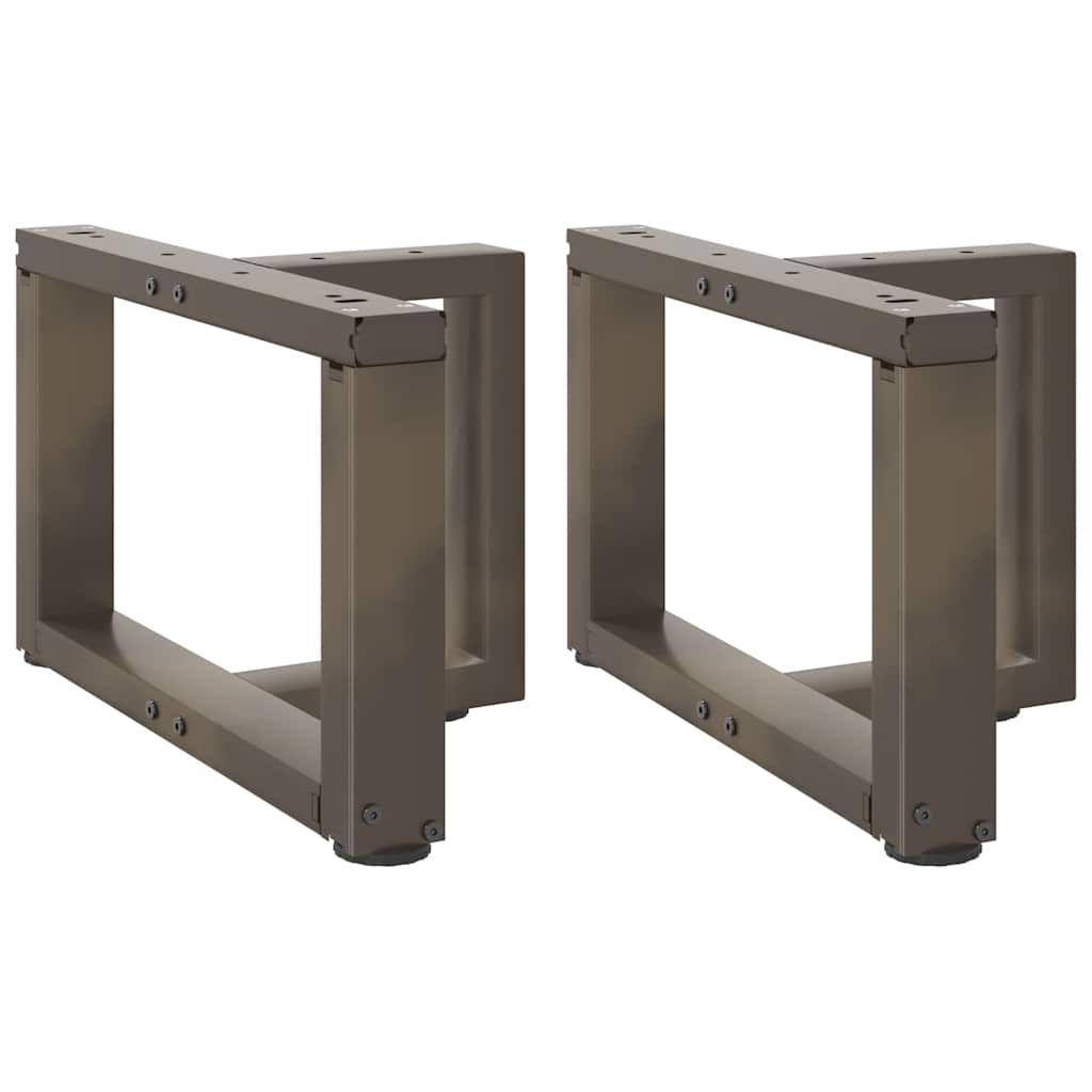 vidaXL Patas para mesa de centro en forma de T (2 unidades) 50 x 25 x (30-31) cm, acero