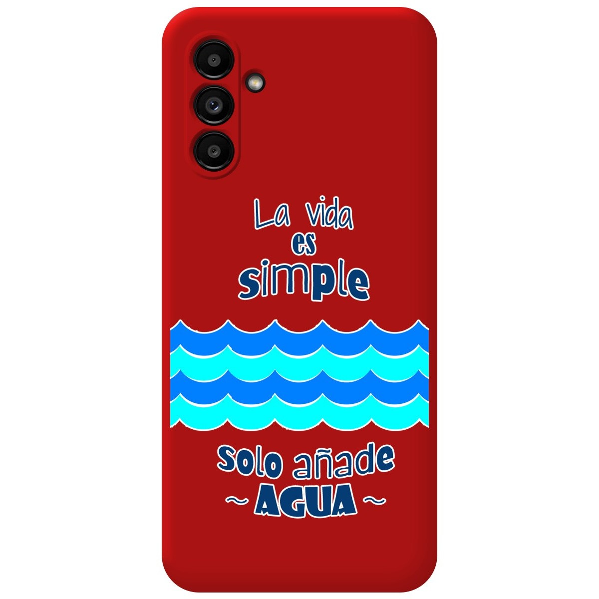 Funda Silicona Líquida Roja para Samsung Galaxy A13 5G diseño Agua Dibujos