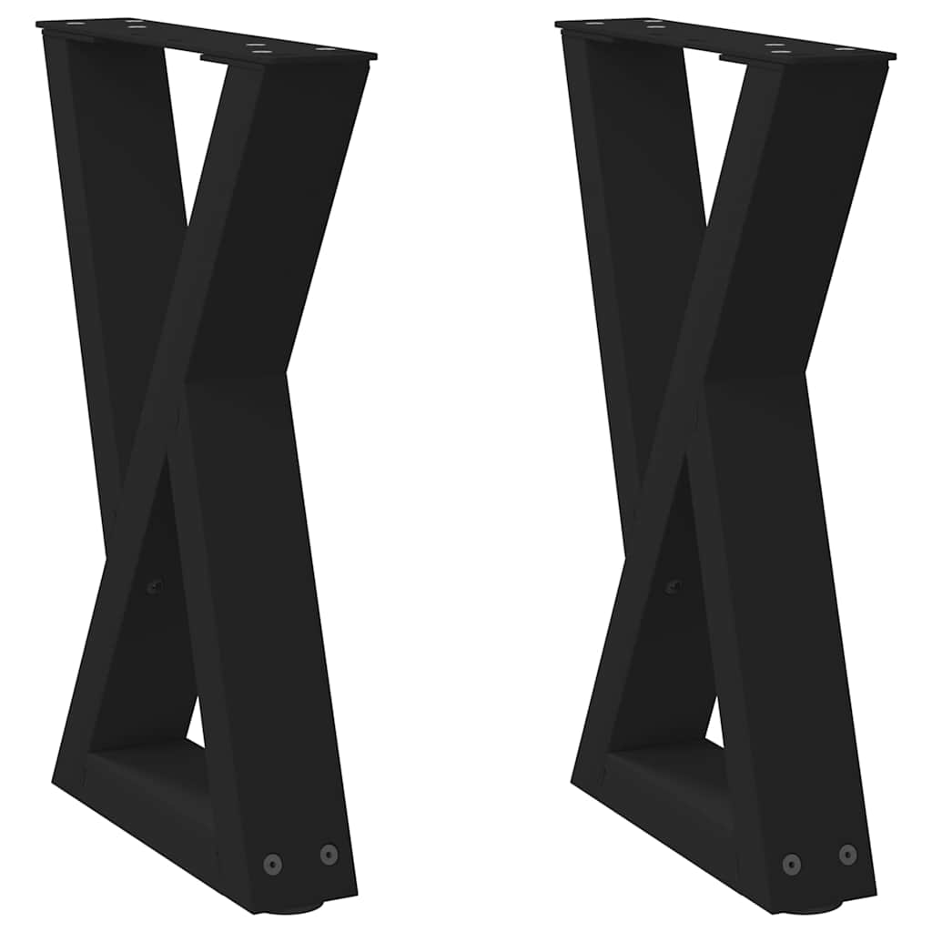 vidaXL Patas para mesa de centro (2 unidades) 28 x 42-43,3 cm, acero