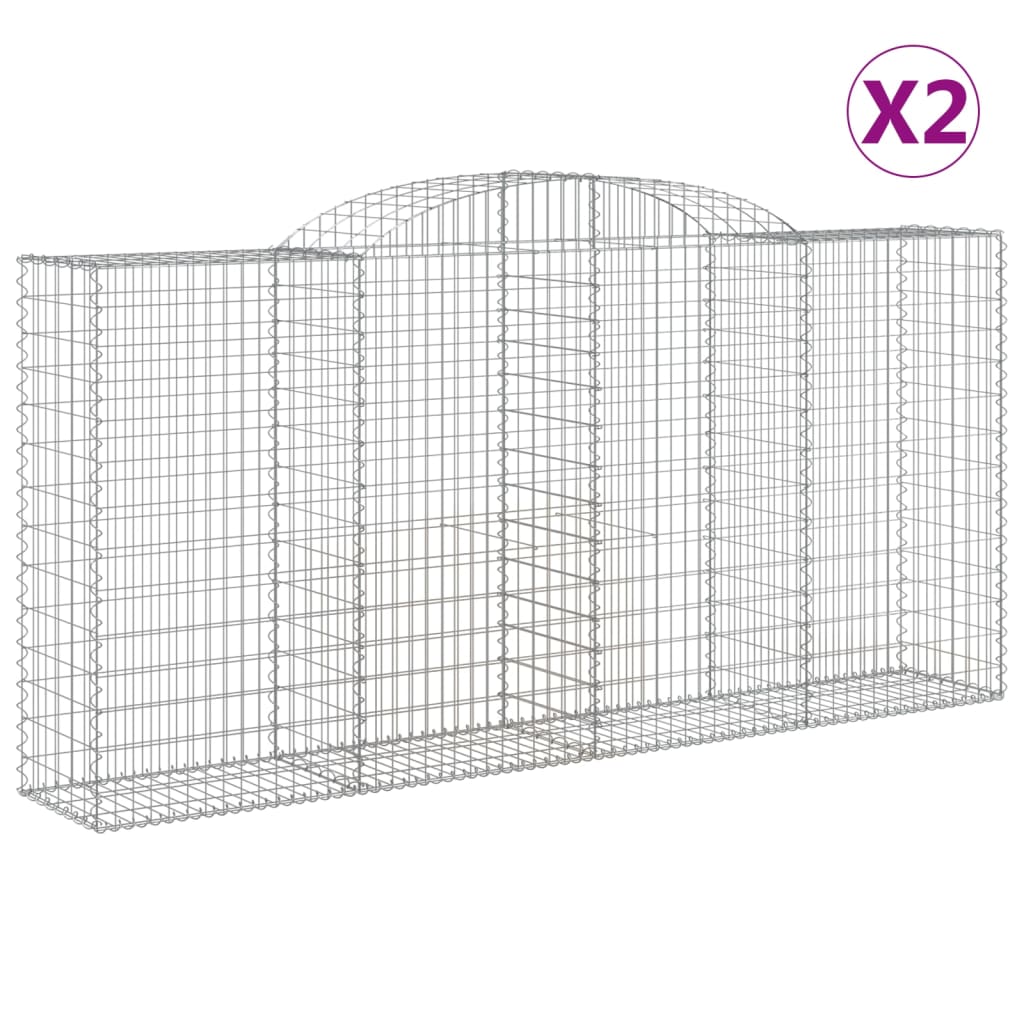Vidaxl Cestas Gaviones Arco Hierro 300x30x40/60cm