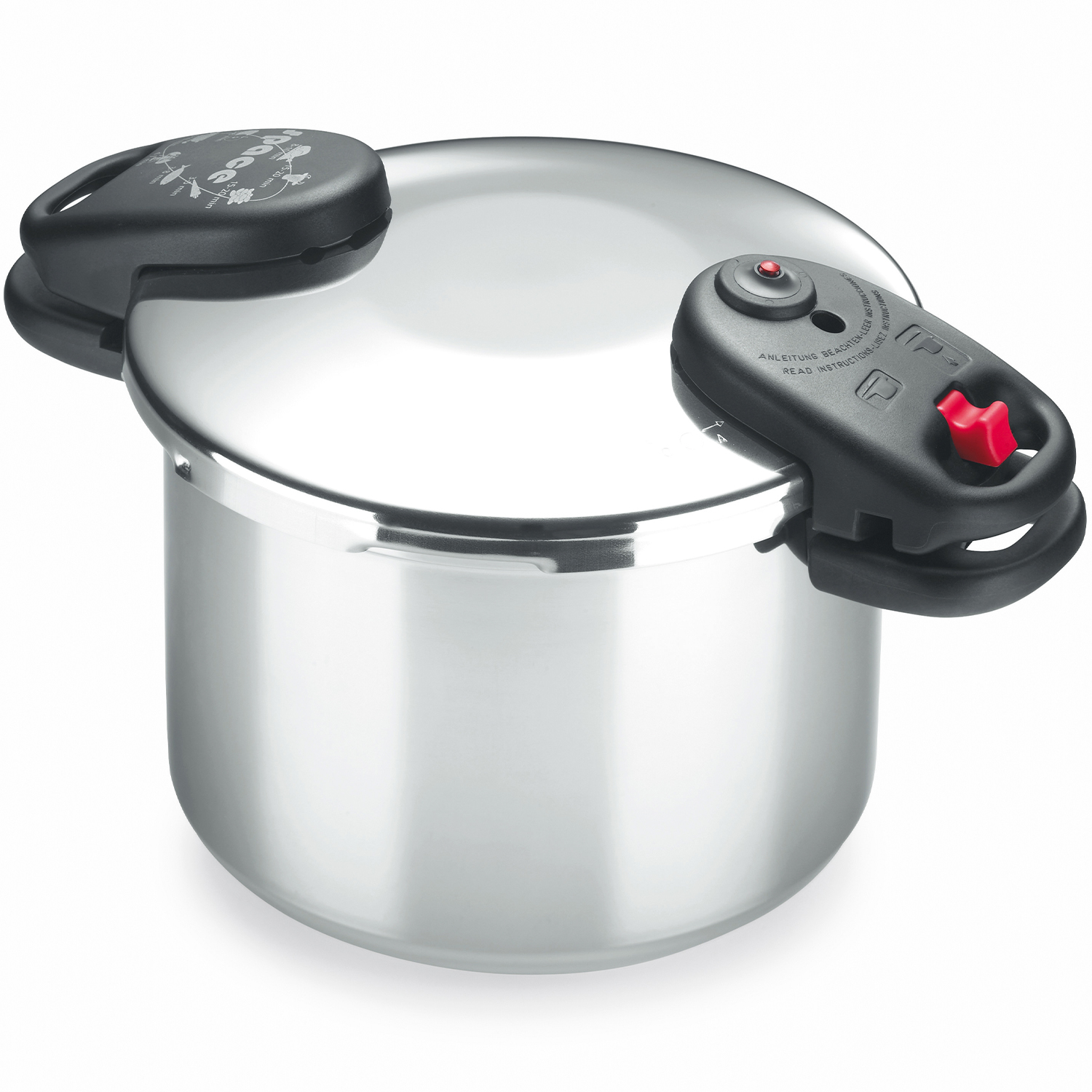 Alza Space - Olla Express Rápida de Acero Inoxidable 18/10, 2 Modos de Cocción, Diseño Ergonómico, Ahorro de Energía, Asas Termo-Resistentes