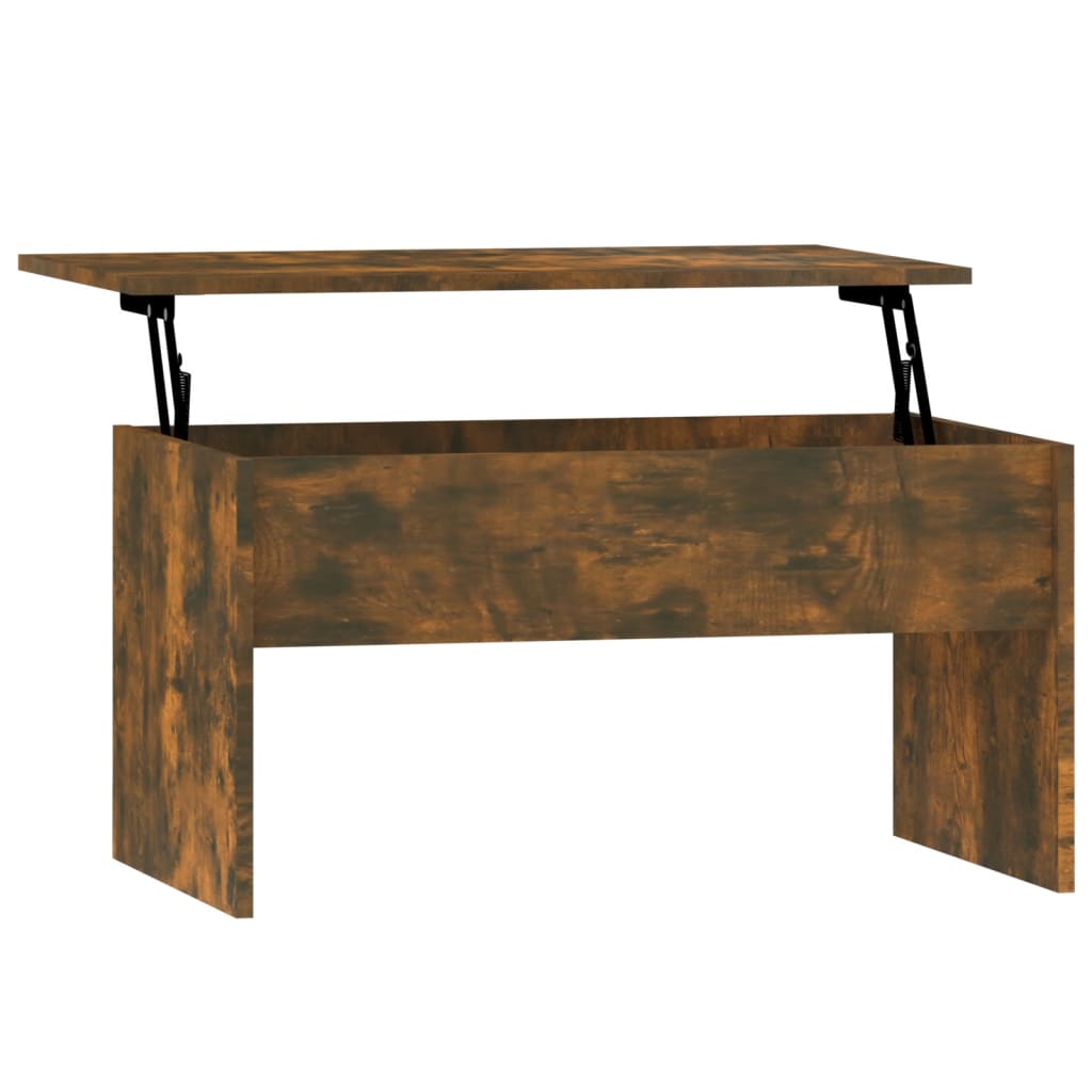 Mesa de Centro Vidaxl Madera Ingeniería 80x50,5x41,5 Cm Blanco, Negro, Roble Sonoma