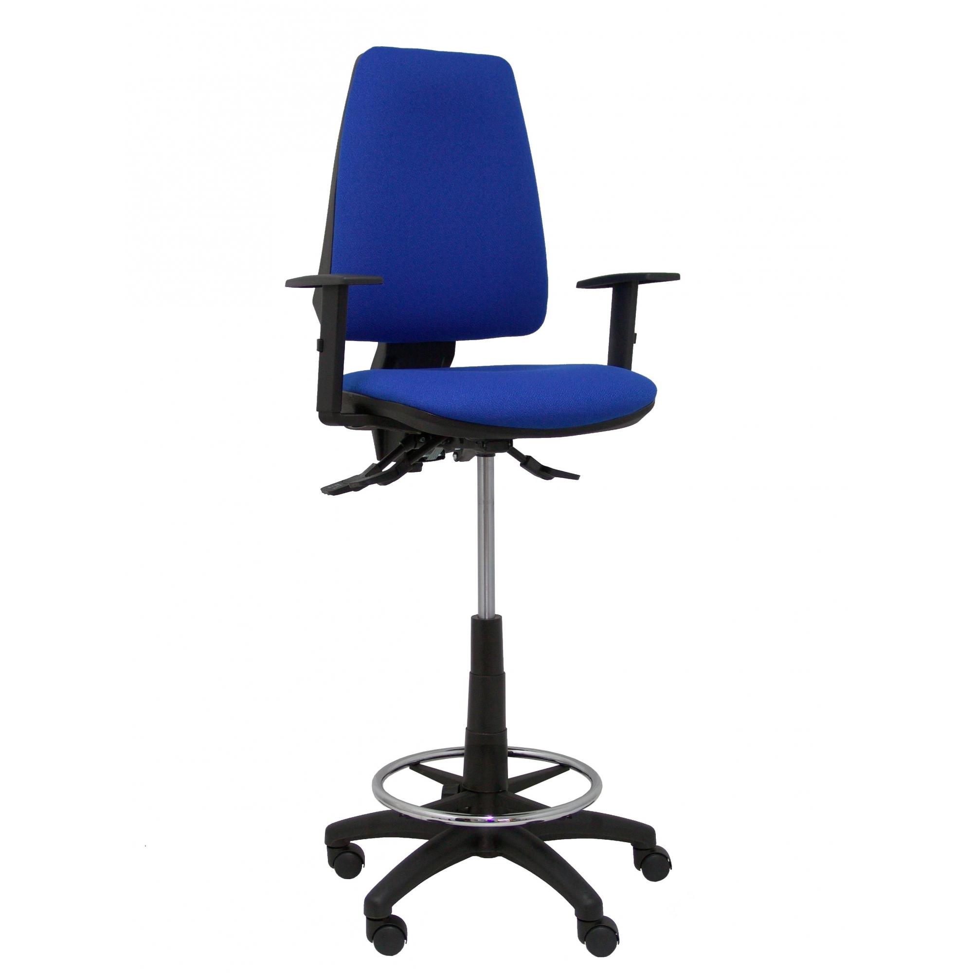 Taburete De Oficina Elche S Bali Azul Brazos Regulables