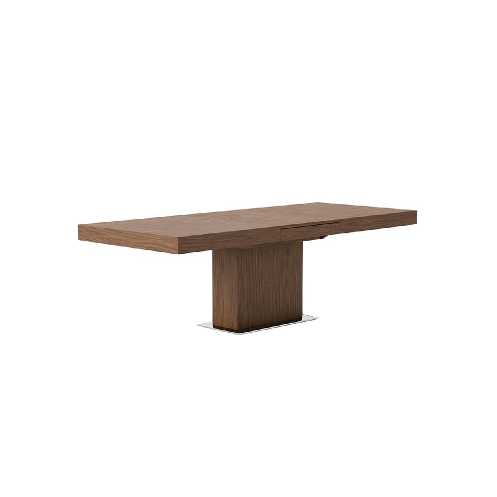 ANGEL CERDÁ 1015C Mesa comedor extensible nogal , Nogal , Chapa Nogal , 180/240 x 100 x 75 cm.