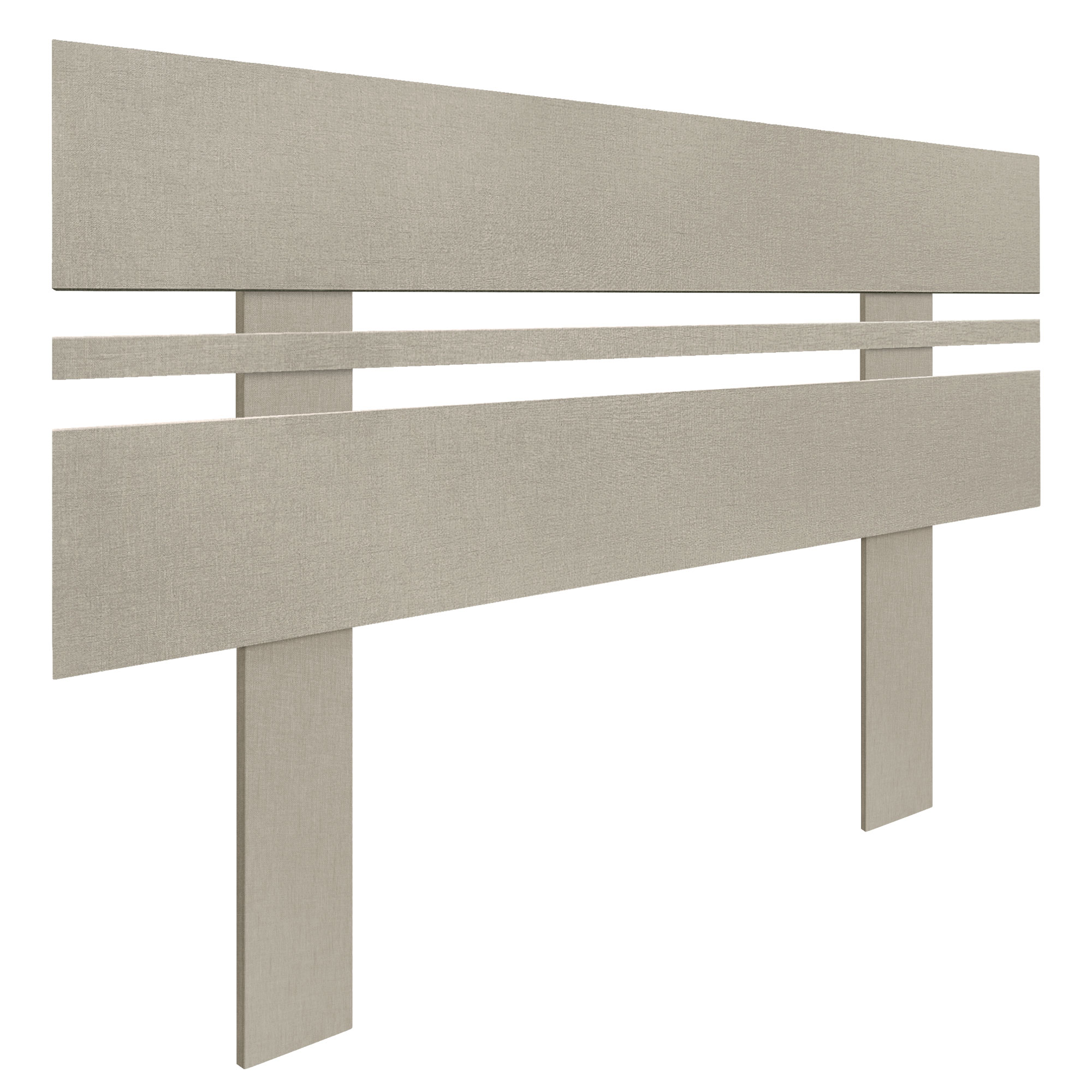 DHOME Cabecero de Madera reciclada DM Horizontal Ancho con Patas Cama Palets Herrajes incluidos