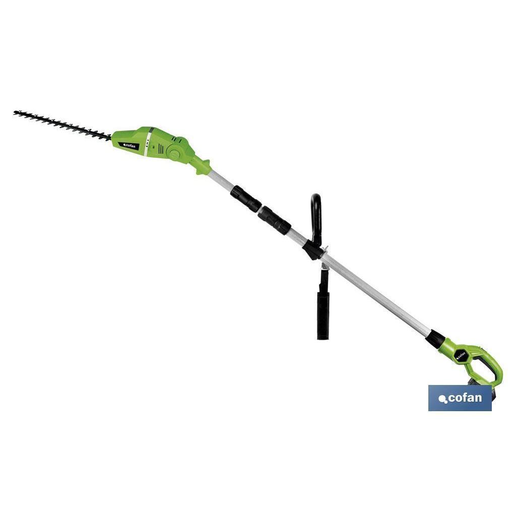 Cortasetos eléctrico de largo alcance a bateria li-ion 18v 1400+10% rpm