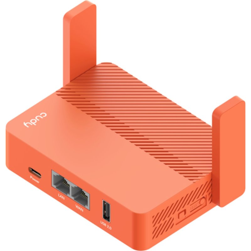 Cudy Enrutador de viaje Wi-Fi de bolsillo AC1200, naranja