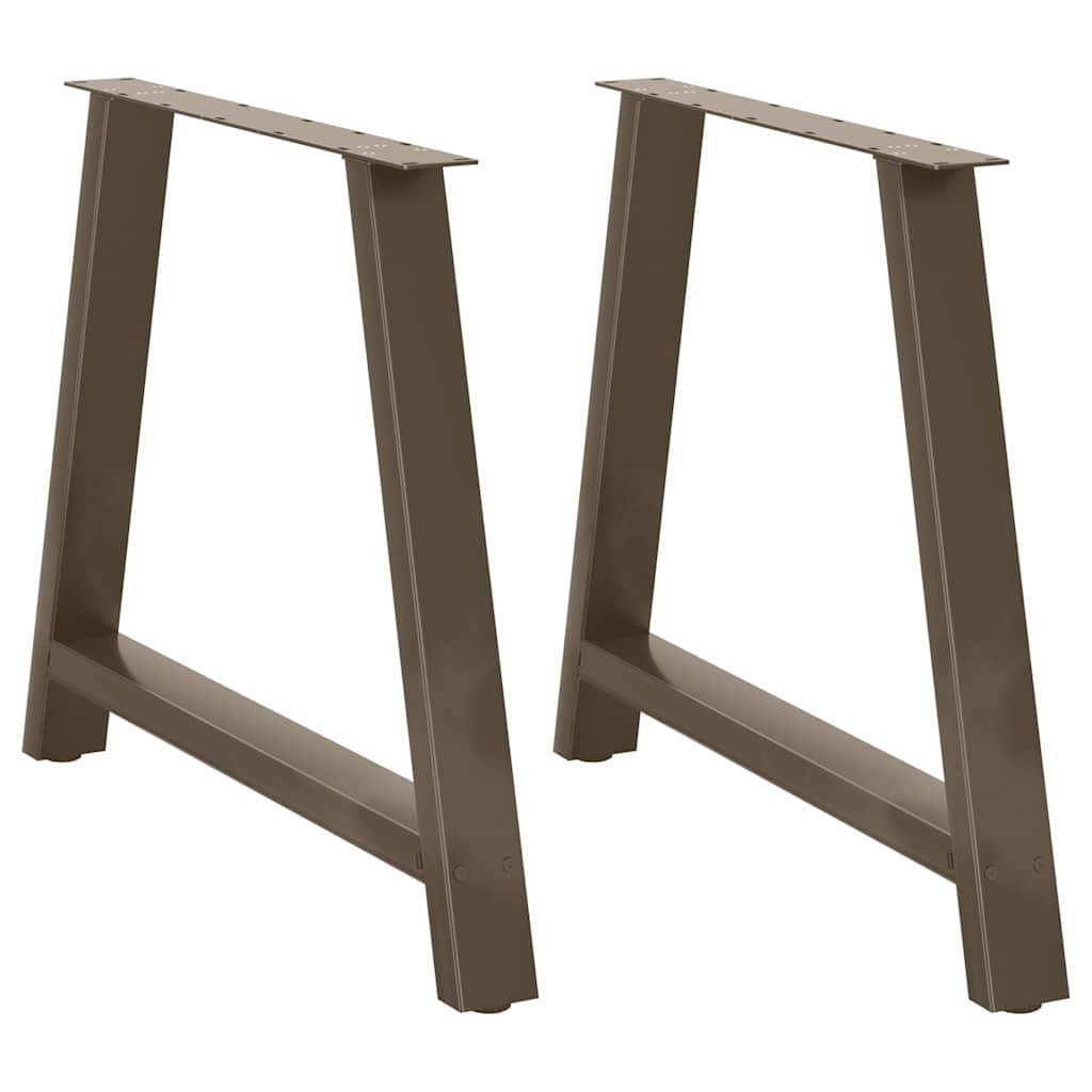 vidaXL Patas para mesa de comedor en forma de A (2 unidades) 100 x (72-73) cm, acero