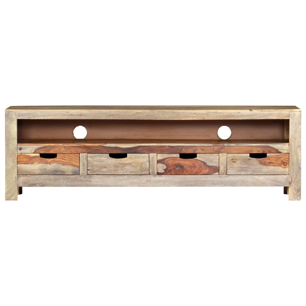Mueble de TV Vidaxl de Madera Maciza de Sheesham 130x30x40 Cm