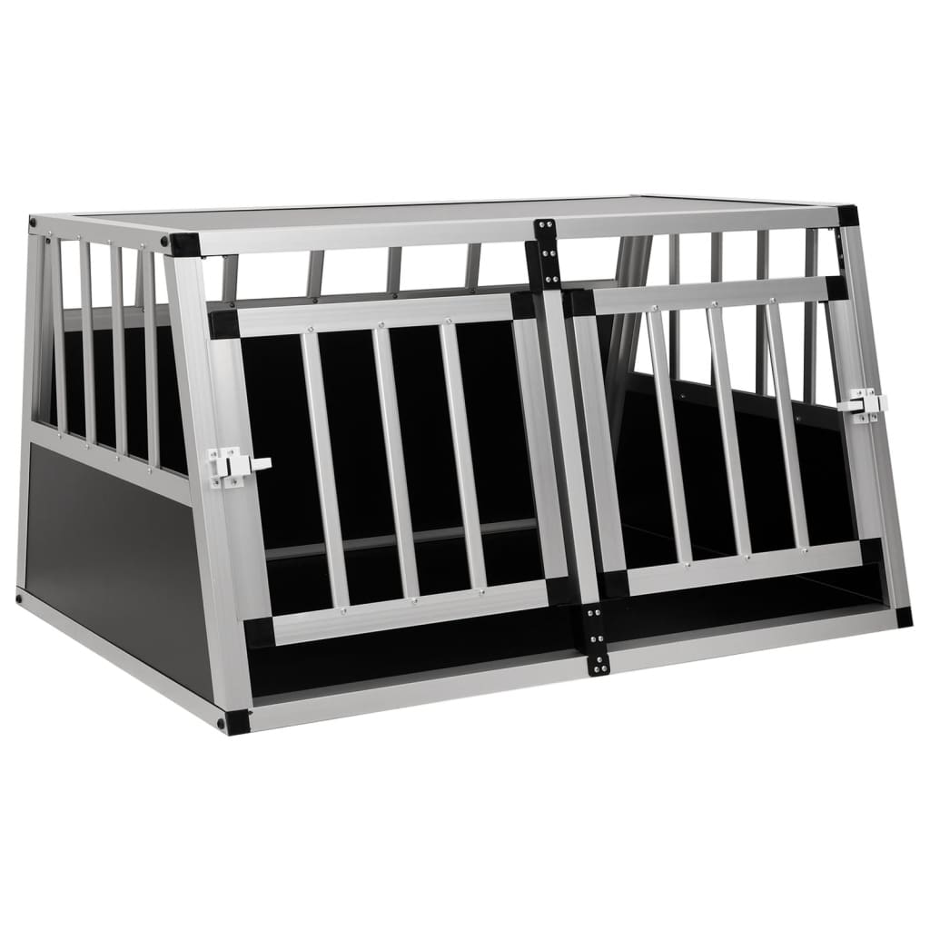 vidaXL Jaula Perros Metálica Transportín Aluminio Animales Mascotas Dimensiones 54x69x50 cm (1 puerta),  89x69x50 cm (2 puertas),  65x91x69.5 cm (1 puerta) y mas