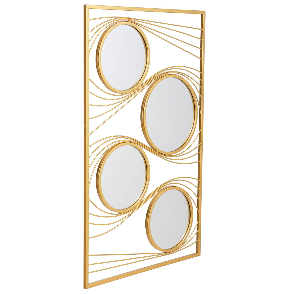 Wonderlust Deco - Espejo Rectangular de pared de metal dorado 61x96x2 Dorado 61x96x2