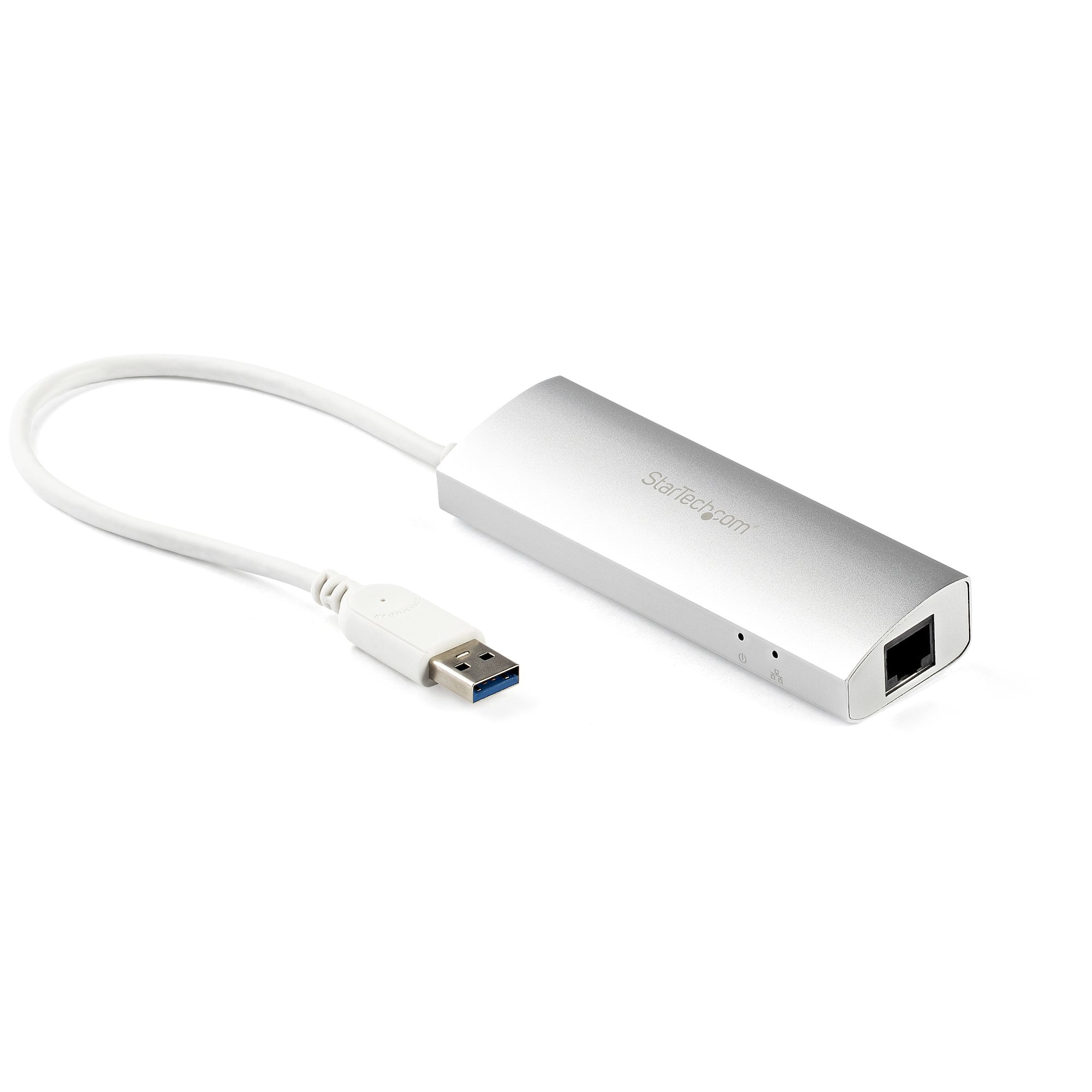 Hub Concentrador de 3 Puertos USB 3.0 con Adaptador de Red Ethernet Gigabit