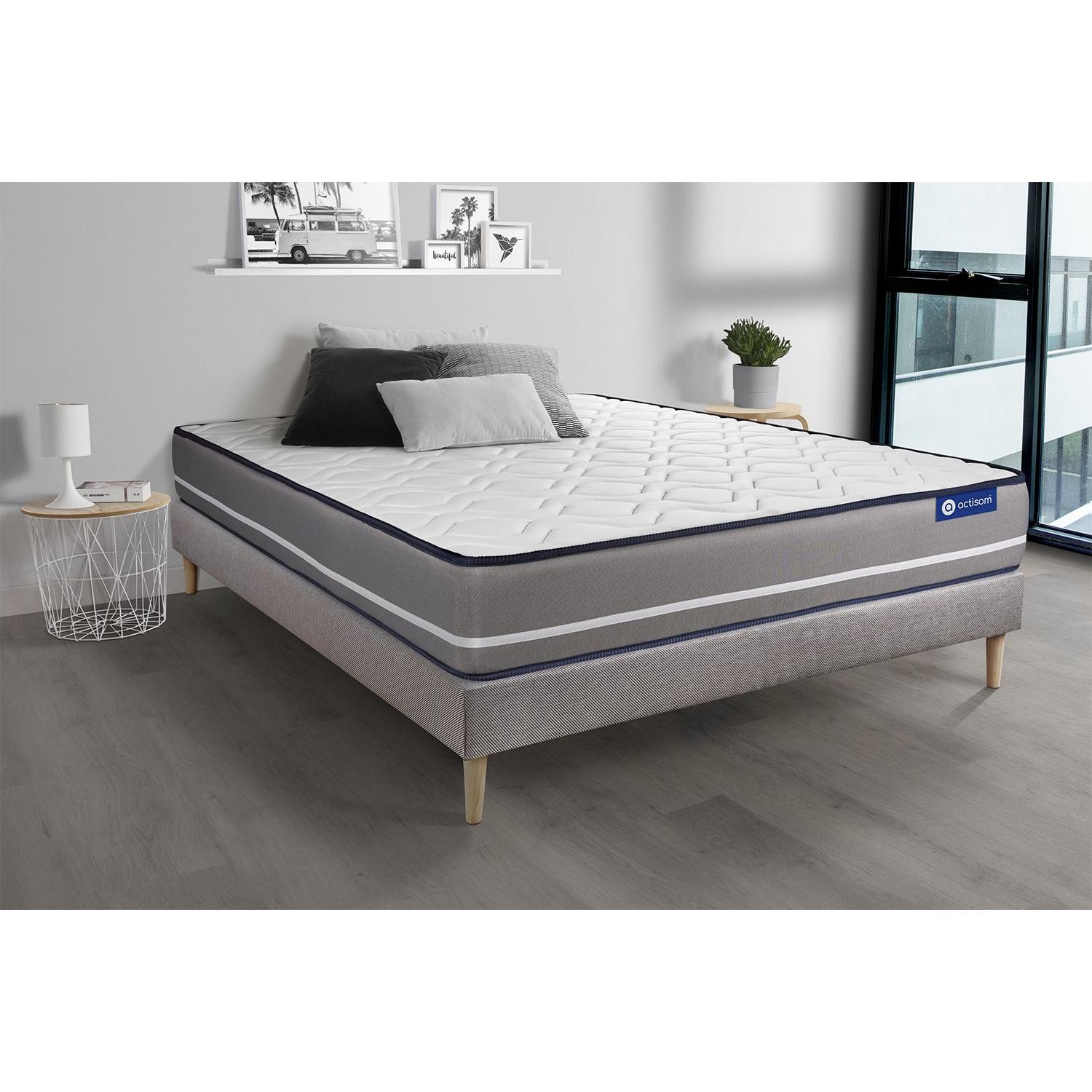 Pack colchón Actilatex pur 120x220cm + Somier, Látex y espuma viscoelástica, 3 zonas de confort