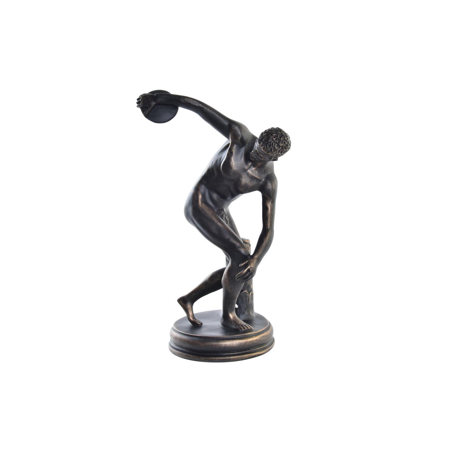 FIGURA RESINA 19X17X34 DISCOBOLO COBRE FD195945