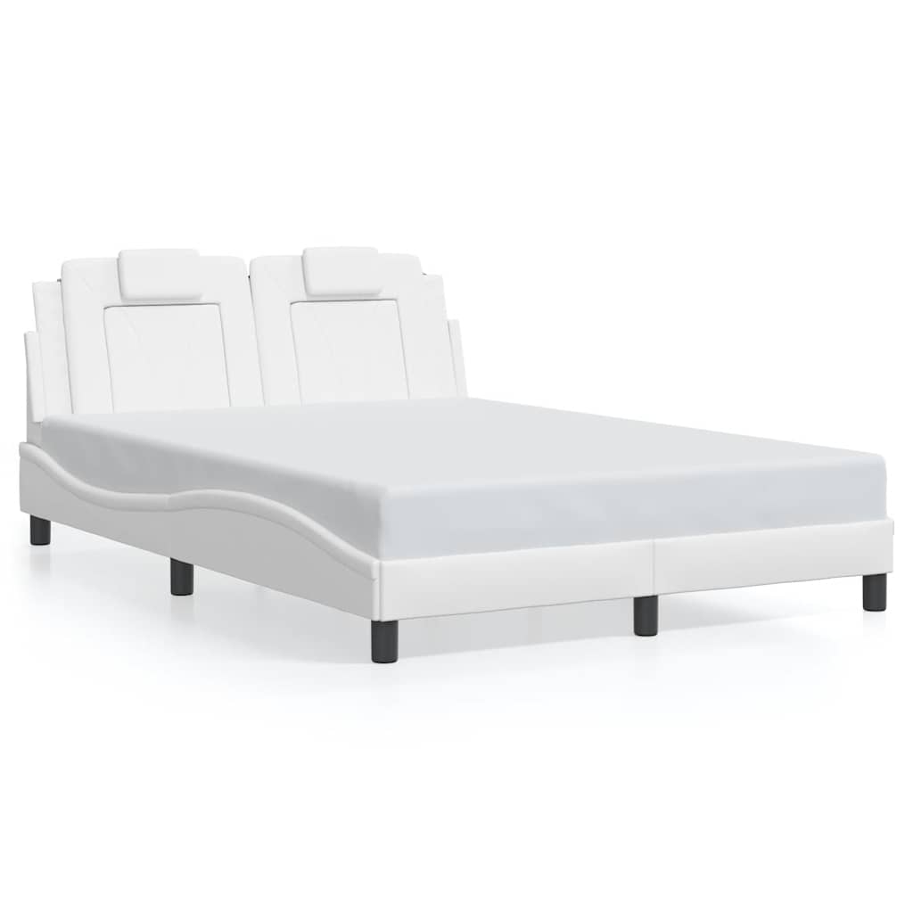 vidaXL Estructura de cama Viana sin colchón cuero sintético 140x190 cm