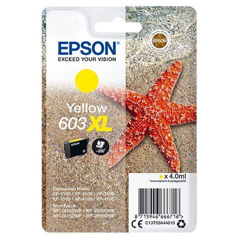 Epson - Cartucho de tinta C13T03A44010 amarillo 603XL para impresoras XP-2100, XP-3100, XP-4100, WF-2830DWF y WF-2850DWF