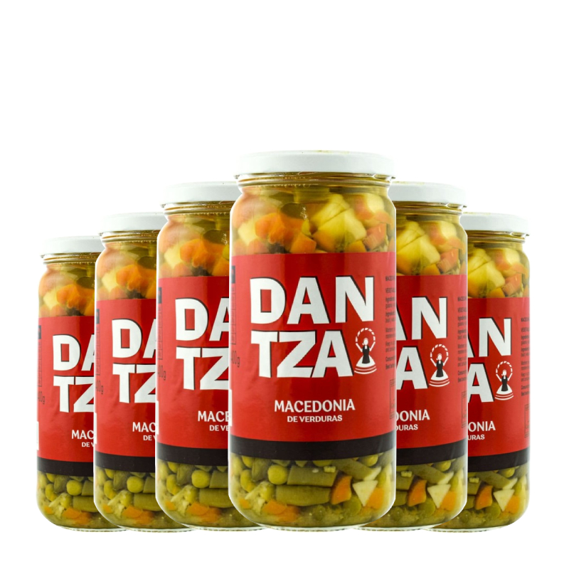 Dantza - Dantza Macedonia de verduras de Navarra 660 g x 6 tarros. Total 3.96 kg