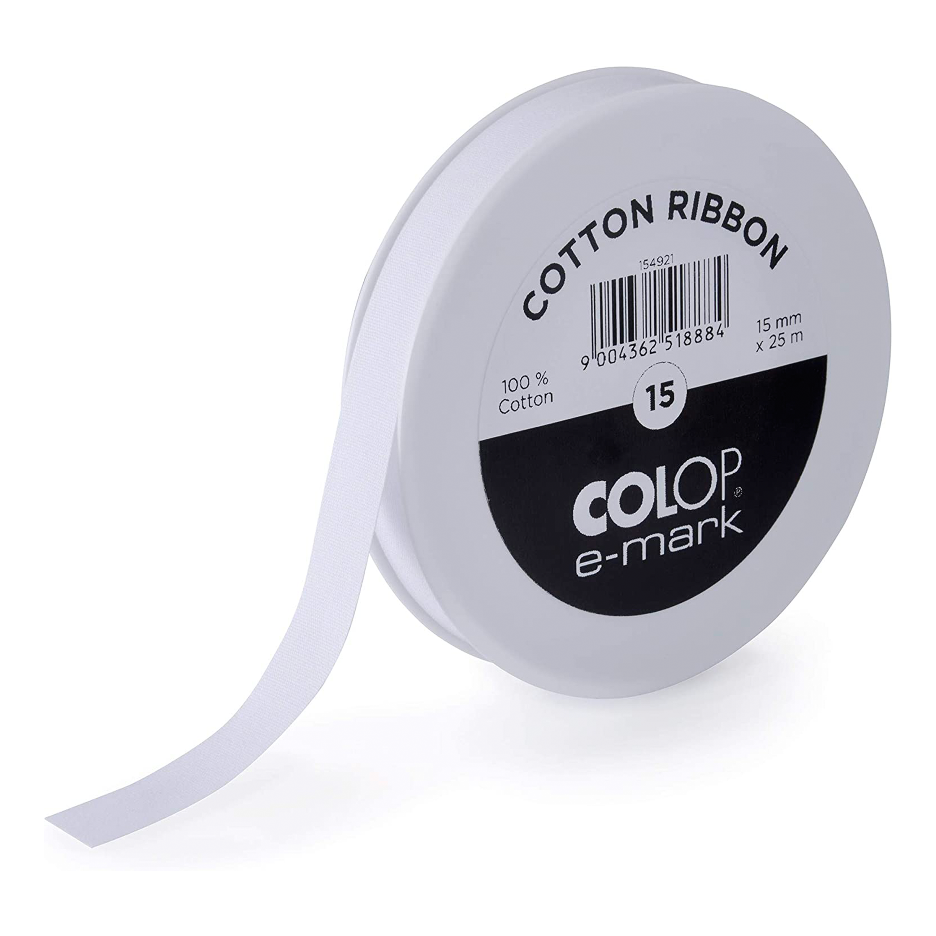 Colop Cinta e-mark® - Ancho 15 mm de Algodón para Impresión Personalizada
