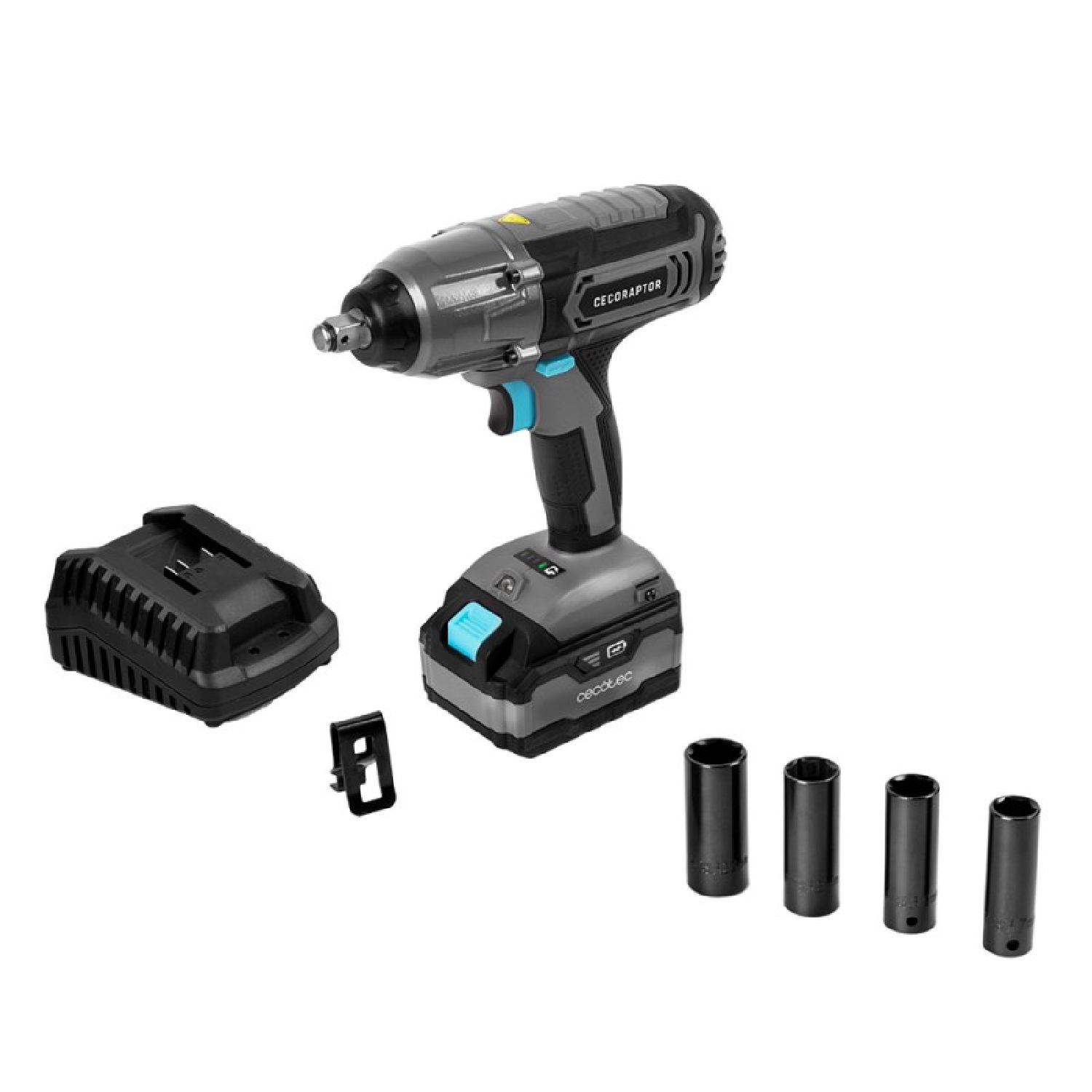 Cecotec Llave de Impacto CecoRaptor Perfect Impact 4020 Ultra. 20 V y 4000mAh, Velocidad sin carga 2300 rpm, Impacto 3000 bpm