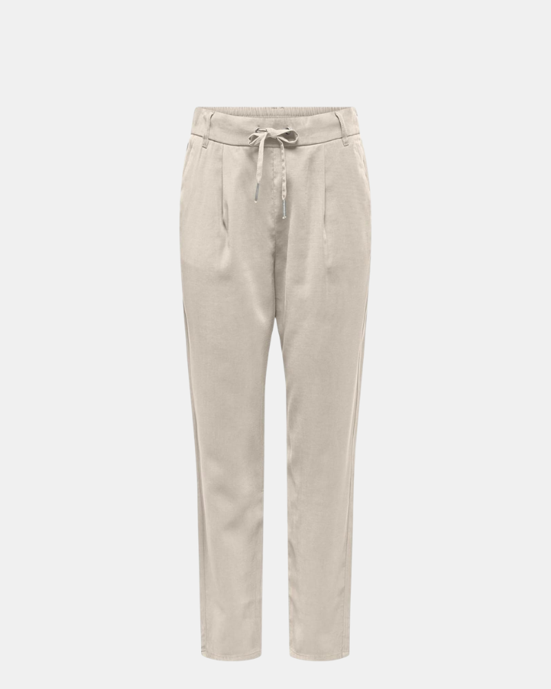 ONLY 15342873 POPTRASH ARIS LIFE Pantalones Largos Mujer Beige