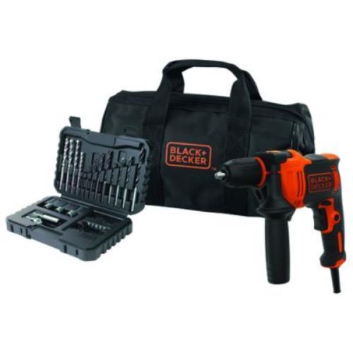Taladro percutor BLACK & DECKER 710w portabrocas 13mm + accesorios