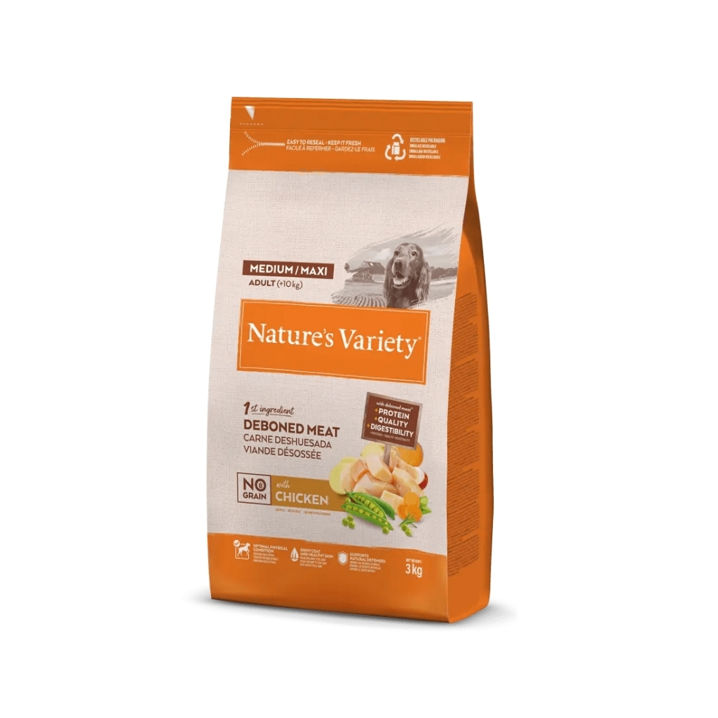 Nature’s Variety – Pienso para perros adultos medianos y grandes Nature’s Variety No Grain pollo.
