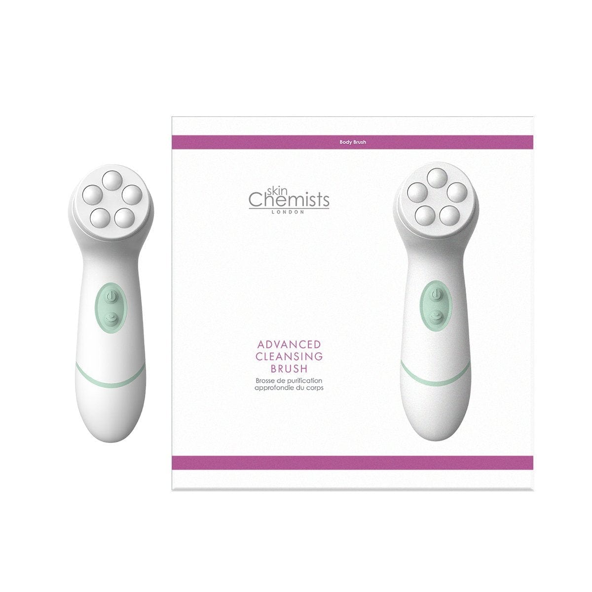 Skin Chemists Cepillo Limpiador Corporal Avanzado de Silicona para una Piel Suave y Exfoliada