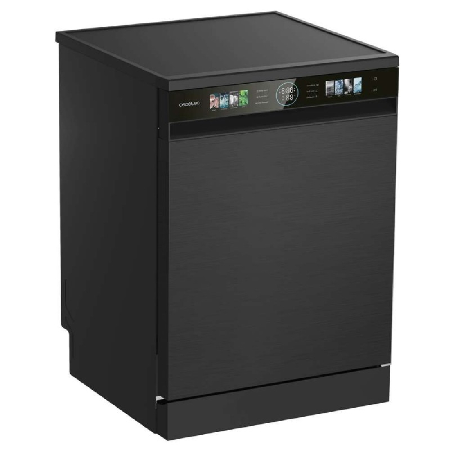 Cecotec Lavavajillas Compacto de 60cm Bolero Aguazero 6620 Dark C, 1850W, 15 Cubiertos, 8 Programas, Motor Inverter