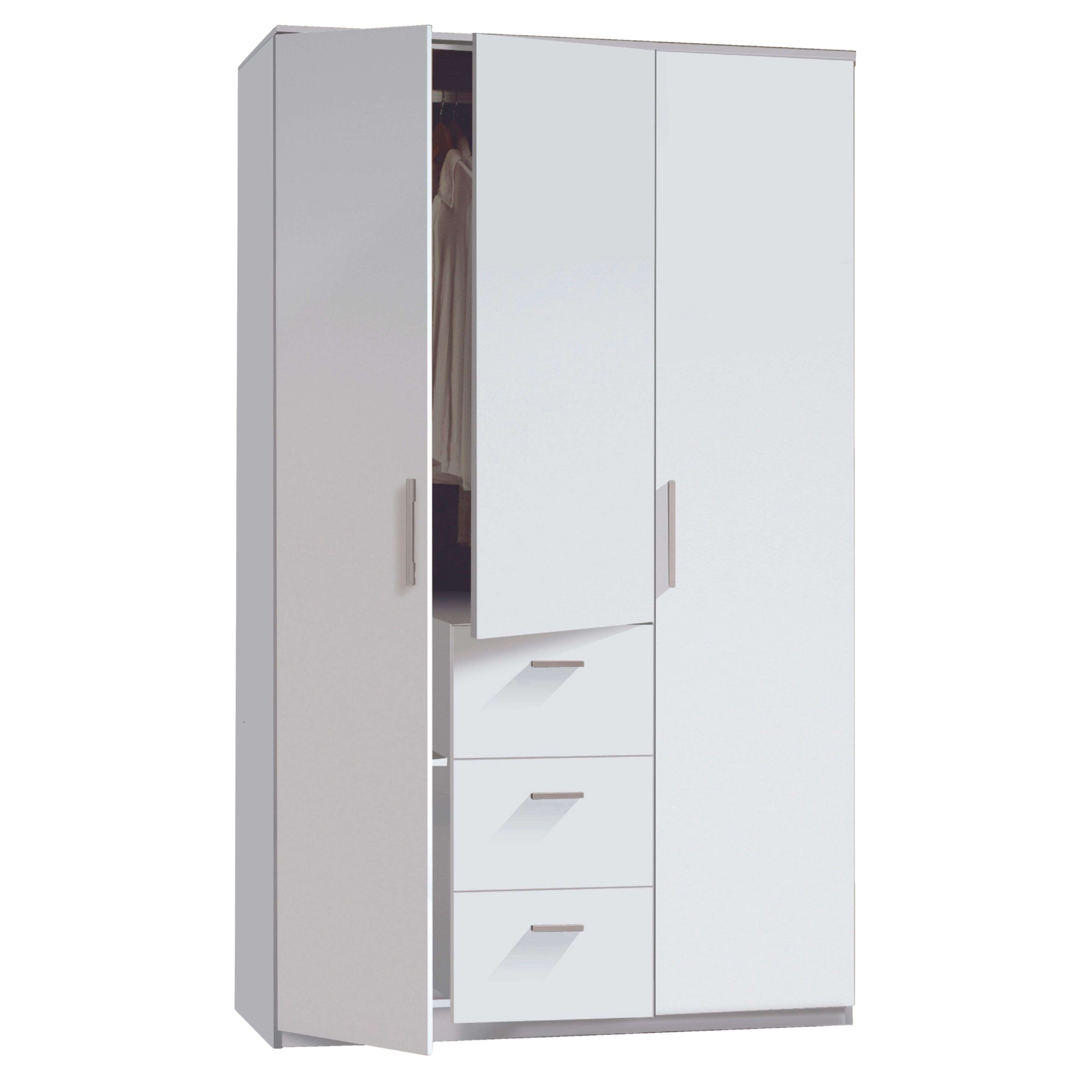 Miroytengo Armario Grande habitación dormitorio blanco brillo 200x120x52 cm