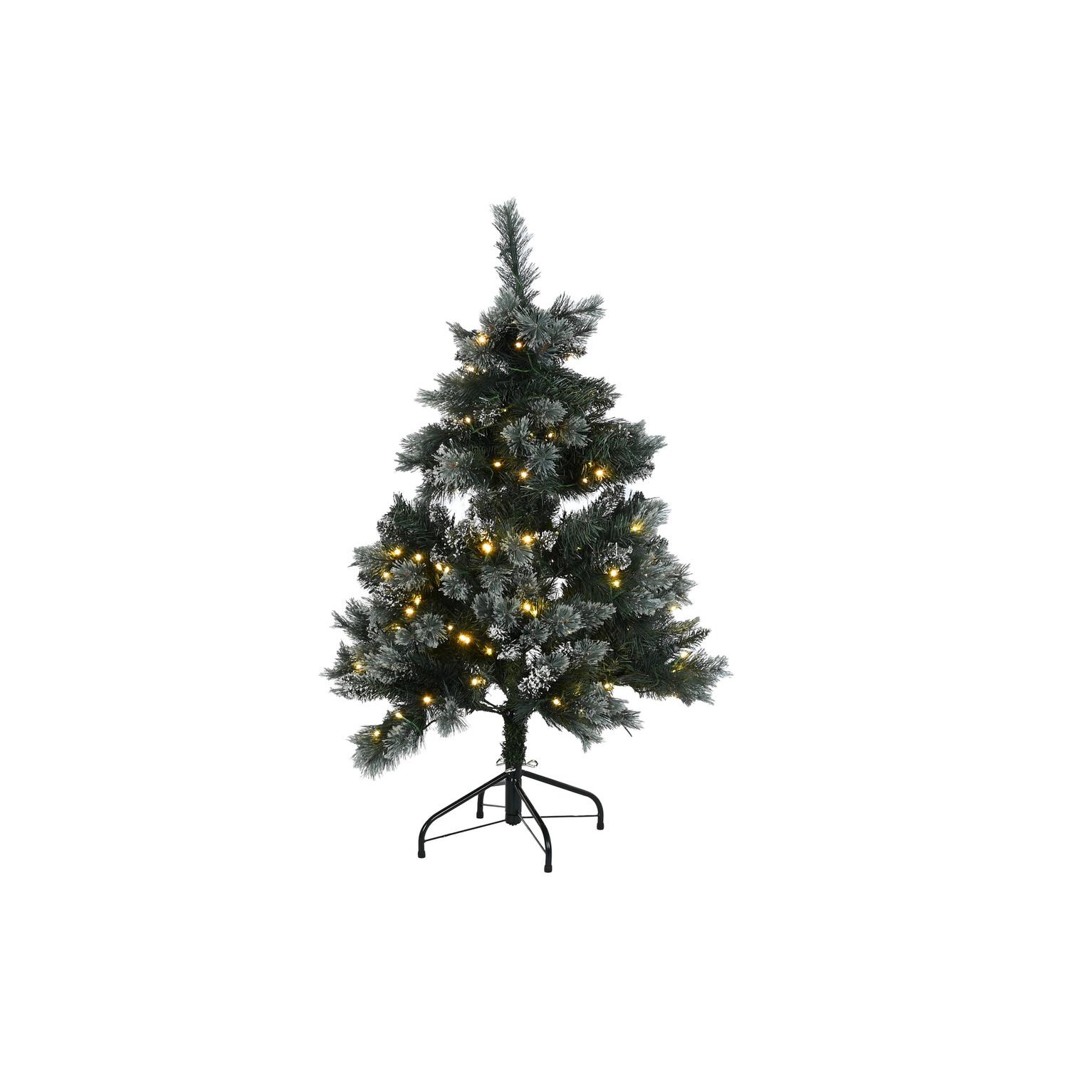 Arbol Led Pvc 84X84X120 150 Leds Nevado Verde, Decoracióna de navidad para todos los hogares, Navidad Moderna White Dust