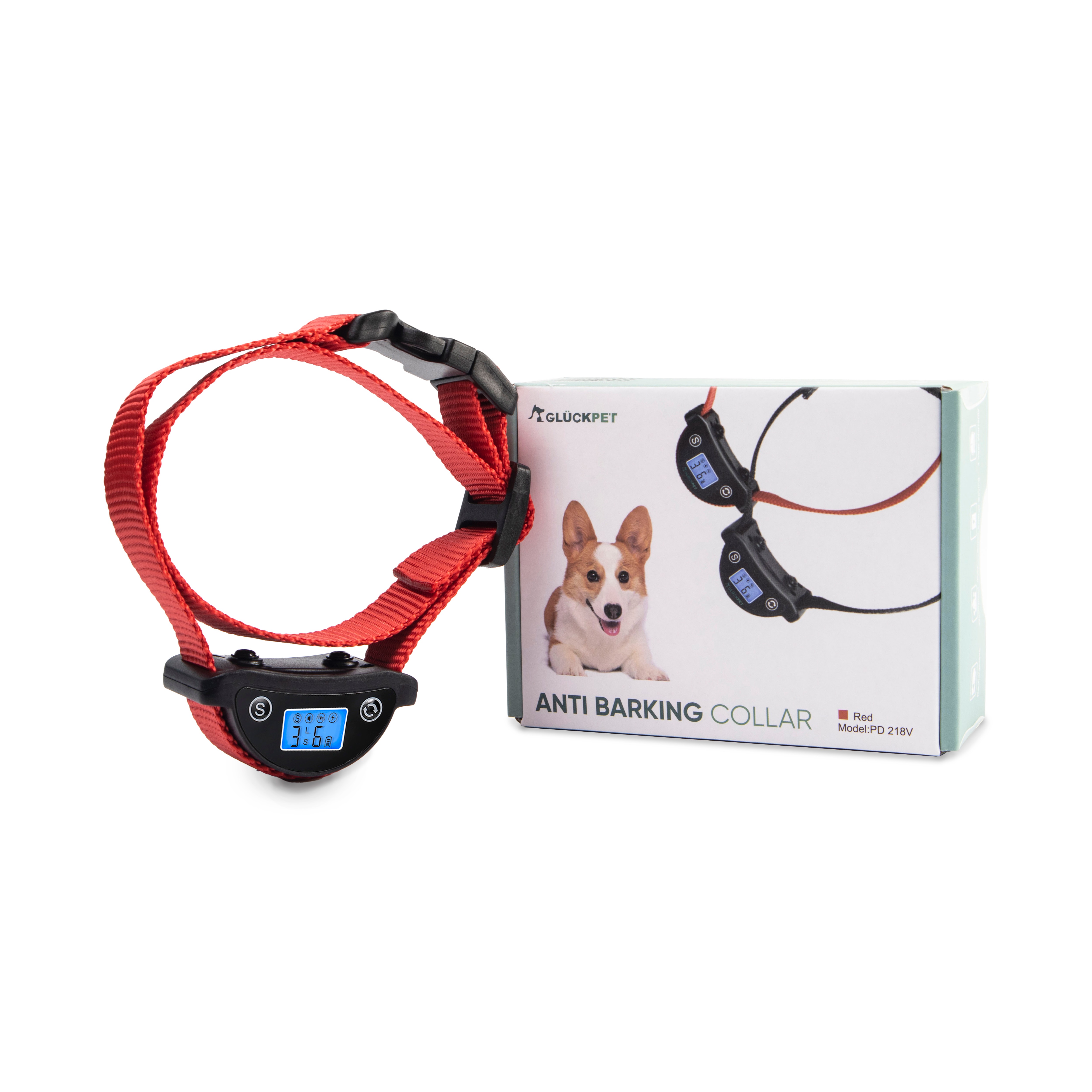 GLÜCKPET - GLÜCKPET® Collar Antiladridos con Sonido y Vibración para Perros Pequeños, Medianos y Grandes