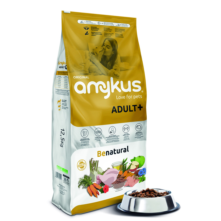 Amykus Original Adult Plus + Pienso para Perros Adultos monoproteico con un 93% de proteína de Carne