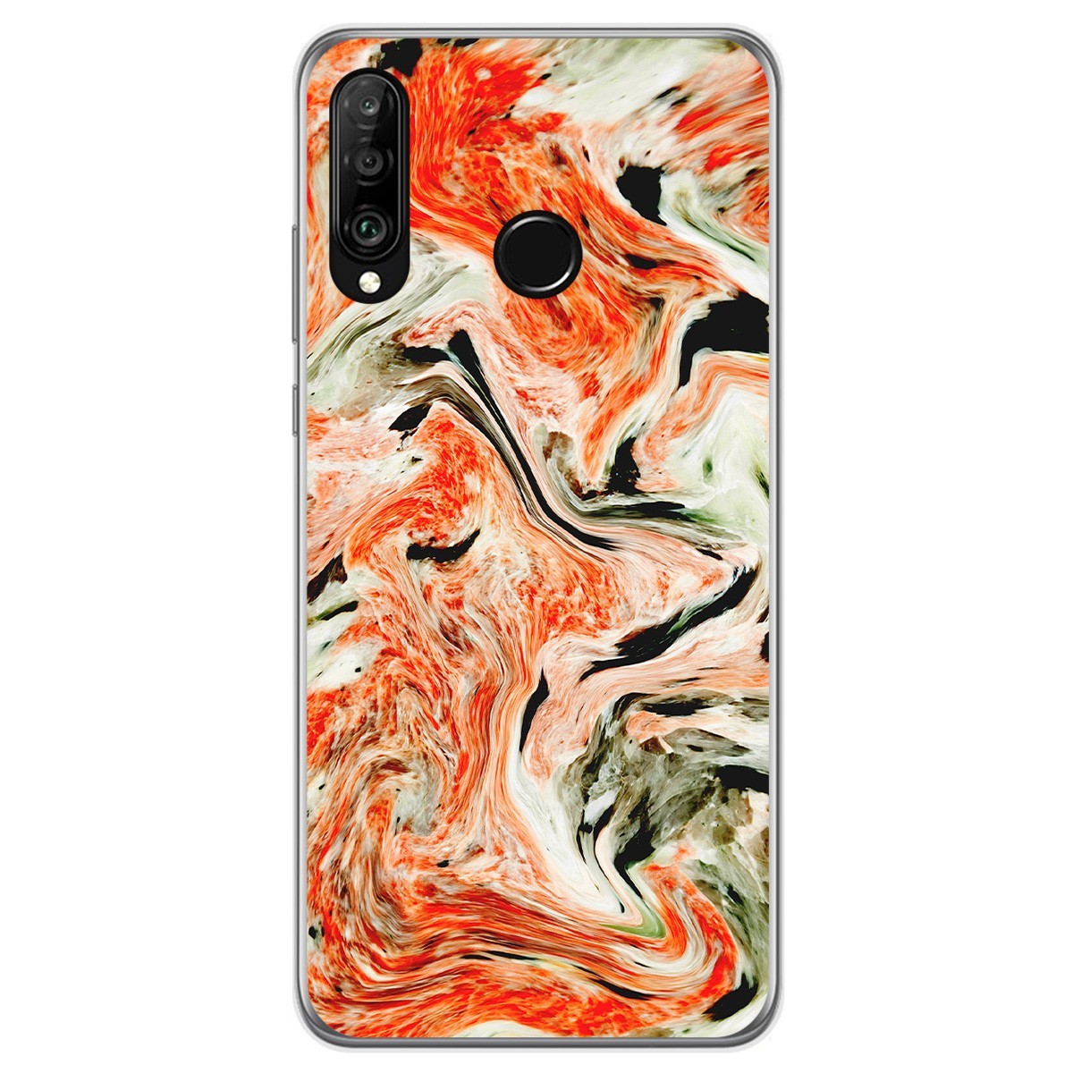 Tumundosmartphone Funda Gel Tpu para Huawei P30 Lite diseño Mármol 12 Dibujos